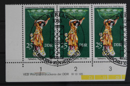 DDR, MiNr. 2173, 3er Streifen, Ecke Li. Unten, DV, ESST - Usados