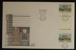 Aland, MiNr. 32, Zwischenstegpaar Mit Nummer, FDC - Aland