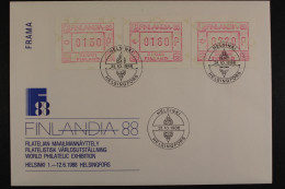 Finnland, MiNr. ATM 2, 3 Werte, FDC - Other & Unclassified