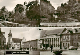 73835152 Koethen Anhalt Schlosspark Marktplatz Rathaus Stadthaus Hubertusteich K - Köthen (Anhalt)