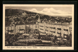 AK Baden-Baden, Hotel Zähringer Hof, Vom Garten Aus Gesehen  - Baden-Baden