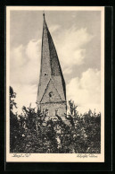 AK Soest I. W., Teilansicht Schiefer Turm  - Soest