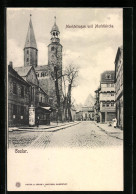 AK Goslar, Marktstrasse Und Marktkirche  - Goslar
