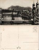 Ansichtskarte Luzern Lucerna Reussbrücke Und Rigi 1962 - Other & Unclassified