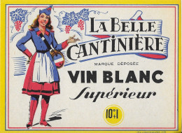 MILITARIA - LA BELLE CANTINIERE, UNIFORME, VIGNE, RAISIN, PATRIOTIQUE BLEU BLANC ROUGE  IMPRIMERIE GUERMONPREZ LILLE - Autres & Non Classés