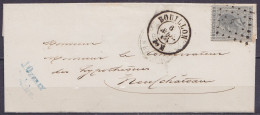 LSC (sans Contenu) Affr. N°17 Lpts "48" Càd BOUILLON /6 AVRIL 1868 Pour NEUFCHATEAU (au Dos: Càd Arrivée NEUFCHATEAU) - 1865-1866 Profil Gauche