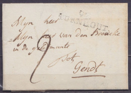 L. Datée 31 Juillet 1805 De GEEL Pour GENDT (Gand) Griffe "93/ TURNHOUT" - Port "2" - 1794-1814 (Franse Tijd)