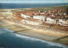 71810856 Borkum Nordseebad Fliegeraufnahme Strand Borkum - Borkum