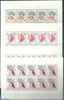 Czechoslovkia 1977 Praha 78 Costumes, 4 M/ss, 10 Stamps Each, Mint NH, Various - Costumes - Autres & Non Classés