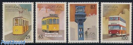 Portugal 1989 Lisbon Transport 4v, Mint NH, Transport - Automobiles - Railways - Trams - Neufs
