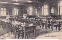 79) SAINT MAIXENT - ECOLE MILITAIRE D'INFANTERIE - SALLE DES CONSOMMATIONS - LE PERSONNEL - CHAISES THONET - ( 2 SCANS) - Saint Maixent L'Ecole