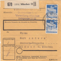 BiZone Paketkarte 1948: München Nach Haar B. München - Lettres & Documents