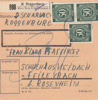 Paketkarte 1947: Roggenburg Nach Feilnbach - Cartas & Documentos