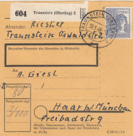 Paketkarte 1948: Traunstein Nach Haar - Cartas & Documentos