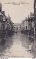 21) CHATILLON SUR SEINE - INONDATIONS DES 20 , 21 , 22 JANVIER 1910 - RUE DE L ' ISLE - EDIT. H. MASSENET - ( 2 SCANS ) - Chatillon Sur Seine