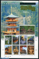 Japan 2006 World Heritage 1, 10v M/s, Mint NH, History - Nature - World Heritage - Water, Dams & Falls - Art - Sculpture - Nuevos