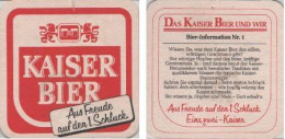 5001552 Bierdeckel Quadr. - Kaiser - Aus Freude Auf Den 1. Schluck - Sous-bocks