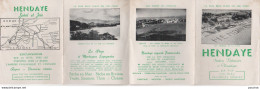  HENDAYE - DEPLIANT TOURISTIQUE A 4 VOLETS - STATION BALNEAIRE ET CLIMATIQUE - AIR PUR - ( 2 SCANS ) - Toeristische Brochures