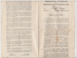 LOIRET BEAULIEU SUR LOIRE STATUTS ASSOCIATION SYNDICALE DES PROPRIETAIRES ET CHASSEURS - Historical Documents