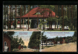 AK Zeithain, Truppen-Uebungsplatz, König Friedrich August-Strasse, Milch Trinkhalle  - Zeithain