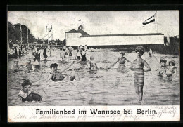 AK Wannsee Bei Berlin, Familienbad Mit Besuchern  - Moda
