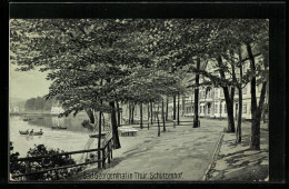 AK Bad Georgenthal /Thür., Partie Am Kurhaus Hotel Schützenhof  - Georgenthal