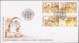 Chypre - Zypern - Cyprus FDC 1989 Y&T N°712 à 715 - Michel N°715 à 718 - EUROPA - Lettres & Documents