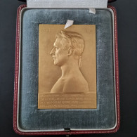 MEDAILLE 1932 LES CLASSES MOYENNES DE BELGIQUE A M LE MINISTRE / J.FONSON / 173 G MEDAILLE D'ART  90*60 Mm - Sonstige & Ohne Zuordnung