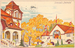 BERN - Offizielle Künzler Postkarte N°5 Landes-Ausstellung 1914 - Cerevisia U. Festhalle  - Verlag Naville & Cie  - Bern