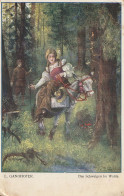 CARTOLINA FELDPOST 1918 BIMBA NEL BOSCO (YK1223 - Autres & Non Classés