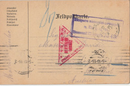 FRANCHIGIA 1915 FELDPOST AUSTRIA PRIGIONIERO (YK1139 - Lettres & Documents