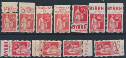 BM-94:  FRANCE:  Lot Avec "PUB" Sur N°283b**(4)-283f**/*(7) - Nuevos