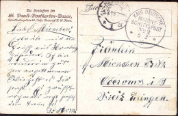 604389 | Feldpostkarte, Marineschiffspost MSP 2, Kleiner Kreuzer Augsburg | Hamburg (W 2000) - Feldpost (franchigia Postale)