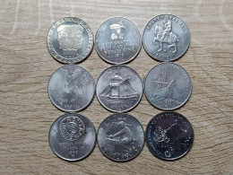 Norway Set Of 9 Commemorative Coins 5 Kroner 1975-1997 - Noorwegen