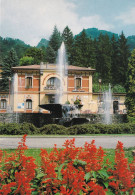 Cartolina San Pellegrino Terme ( Bergamo ) Piazza Granelli - La Fontana - Bergamo