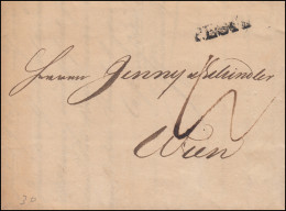 Ungarn Vorphilatelie Brief Einzeiler PESTH Vom 10.6.1842 Nach WIEN 13.6. - ...-1867 Prefilatelia