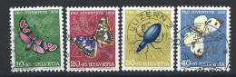 Suisse N°582/85 Obl (FU) 1956 - Insectes Et Papillons - Used Stamps