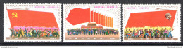 1977 CINA - Congresso Partito Comunista - Catalogo Michel N. 1364-66 - MNH** - Sonstige & Ohne Zuordnung