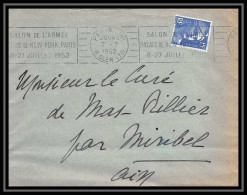 5216 N°886 Marianne De Gandon 1952 Paris SALON DE L ARMEE Pour L'Abbé Thomas Miribel Ain Lettre (cover) - 1945-54 Marianne De Gandon