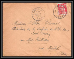 5547 N°813 Marianne De Gandon 1951 Loire La Gresle Pour L'Abbé Thomas Miribel Ain Lettre (cover) - 1945-54 Marianne Of Gandon