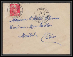 5472 N°813 Marianne De Gandon 1951 Savoie La Motte-Servolex Pour L'Abbé Thomas Miribel Ain Lettre (cover) - 1945-54 Marianne De Gandon