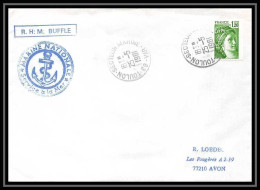 7605 Remorqueur De Haute Mer Buffle 1981 Poste Navale Militaire France Lettre (cover)  - Poste Navale