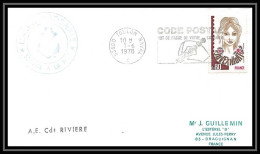 7493 Commandant Riviere Toulon 1978 Poste Navale Militaire France Lettre (cover)  - Naval Post