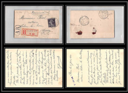 9294 Lac N°142 Semeuse 35c Paris Vaugirard Salon La Tour Correze 1910 Lettre Recommande Cover - 1877-1920: Semi Modern Period