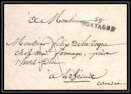8586 LSC Mortagne Orne 30X9 Pour Lizieux Calvados Marque Postale Lineaire France Lettre (cover) - 1801-1848: Précurseurs XIX