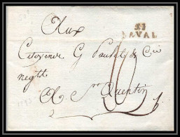 8563 LAC Laval Mayenne 1793 22x8 Pour St Quentin Marque Postale Lineaire France Lettre (cover) - 1701-1800: Voorlopers XVIII