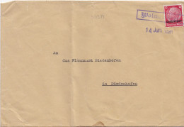 37374# HINDENBURG LOTHRINGEN LETTRE Obl WOLMERINGEN 14 Juin 1941 VOLMERANGE LES MINES MOSELLE THIONVILLE - Brieven En Documenten