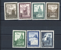 AUTRICHE - PA 1947 Yv. N° 47 à 53 *  Série Complète, Vues Cote 5 Euro  TBE  2 Scans - Neufs
