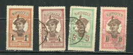 MARTINIQUE - SERIE COURANTE - N° Yvert  61+63+64+65 Obli. - Gebraucht