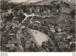 53) LASSAY (MAYENNE) LA FRANCE VUE DU CIEL...VUE  GENERALE AERIENNE   - ( OBLITERATION ET FLAMME PUB DE 1954 - 2 SCANS ) - Lassay Les Chateaux